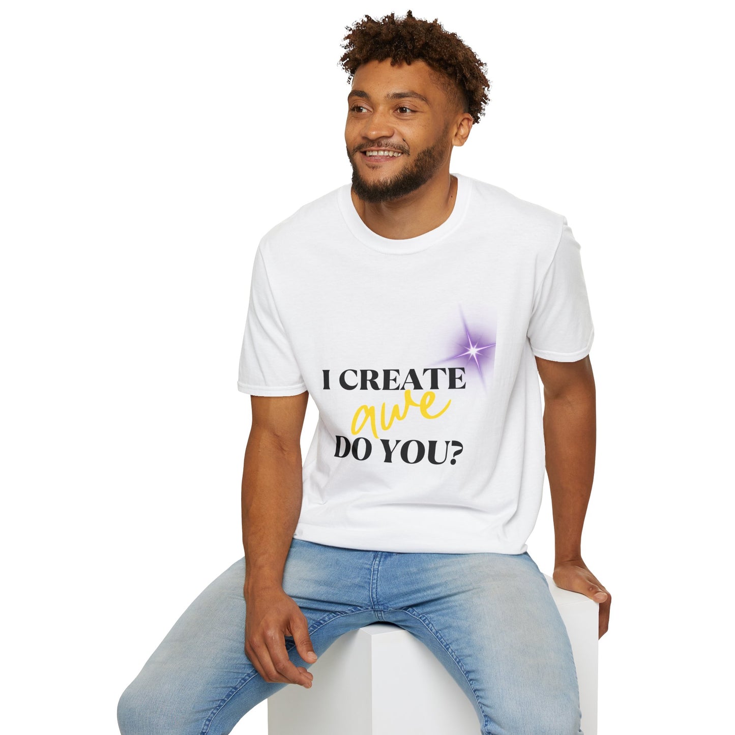 Inspirational Unisex Softstyle T-Shirt - 'I Create, Do You?' - Perfect Gift for Creatives