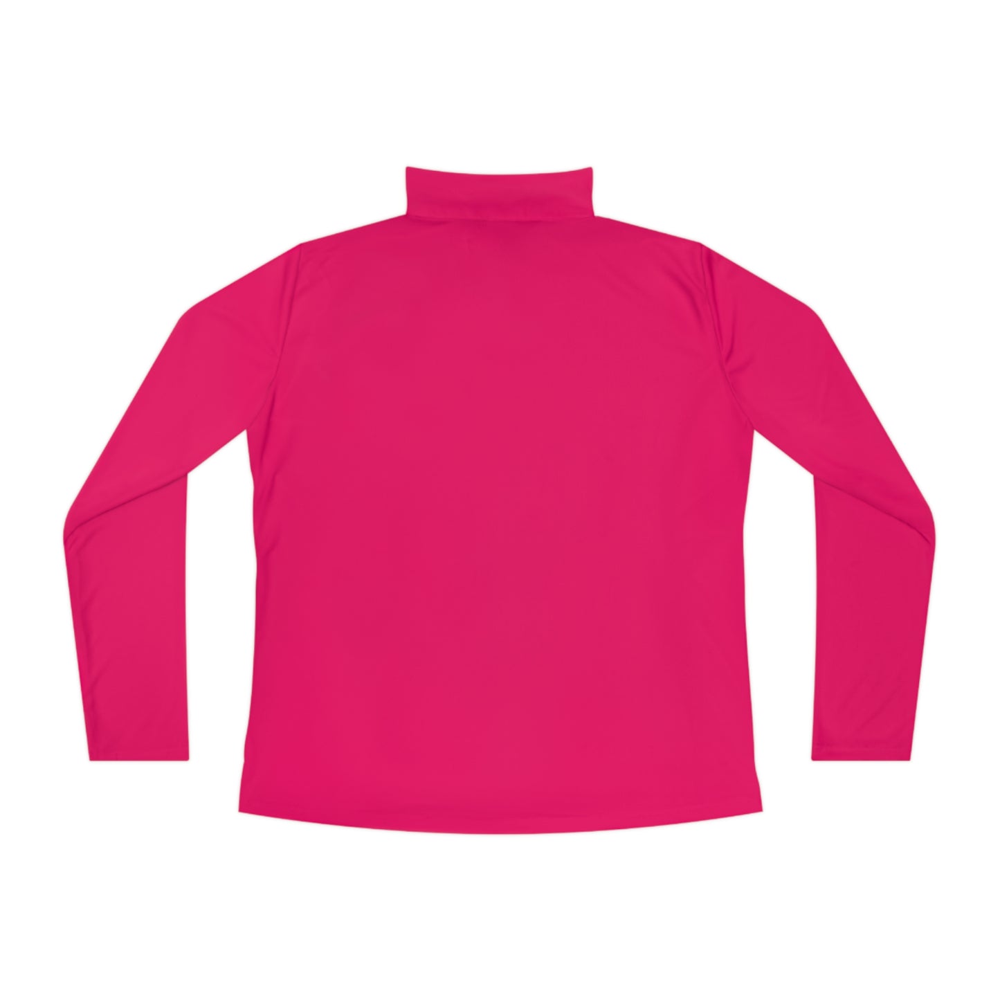 Unblinded Ladies Pink Raspberry Quarter-Zip Pullover