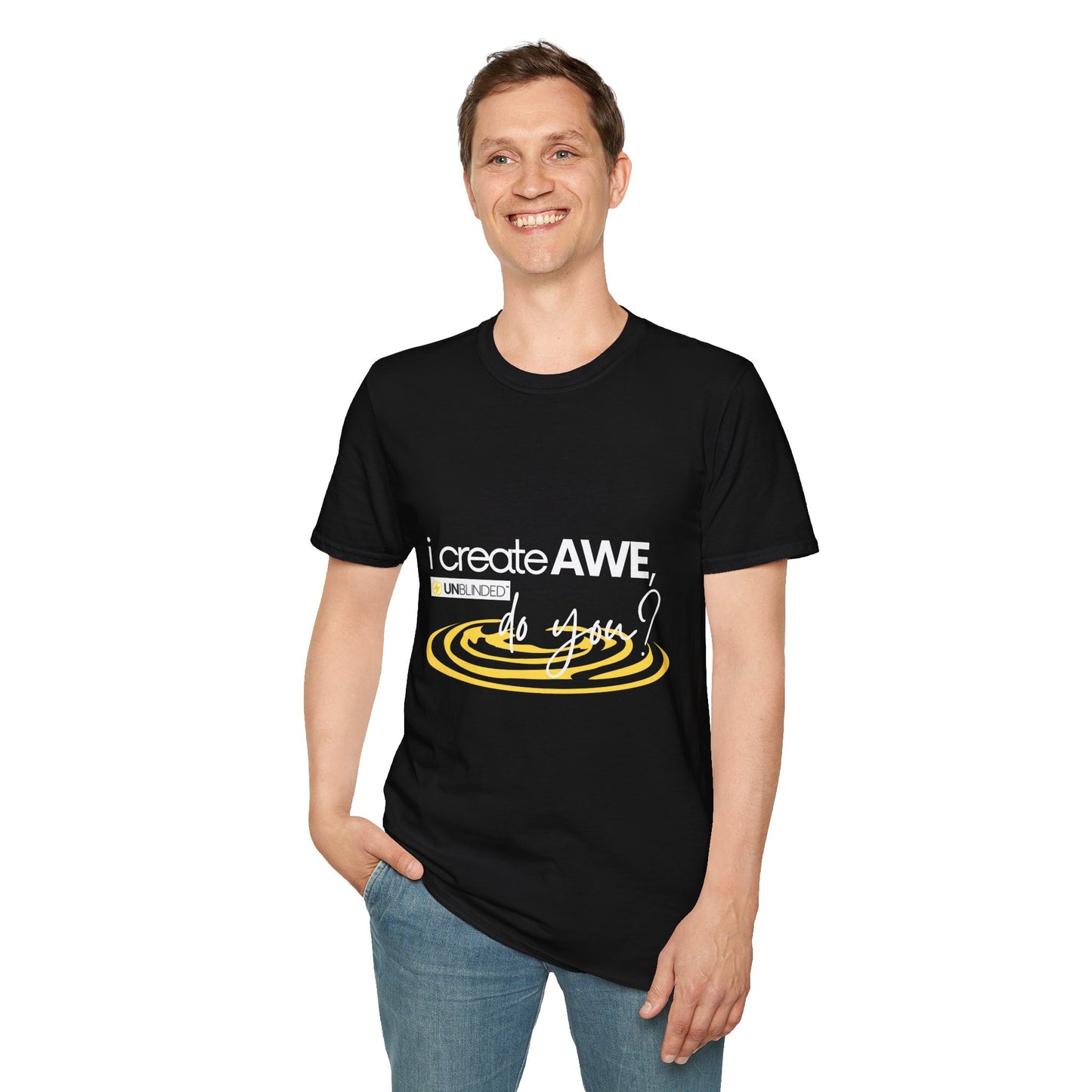Unisex Softstyle T-Shirt - UNBLENDED® Design with Circular Wave Graphic