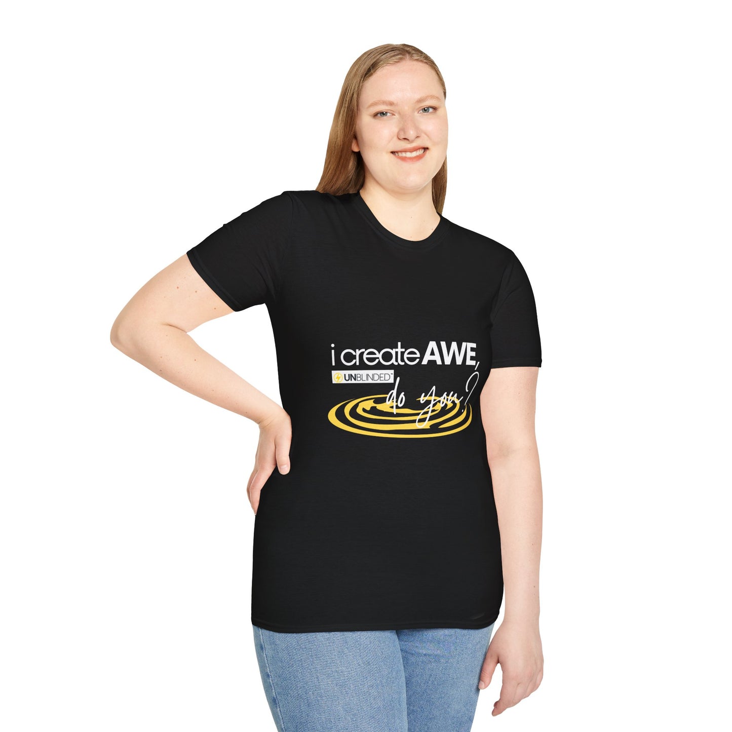 Unisex Softstyle T-Shirt - UNBLENDED® Design with Circular Wave Graphic