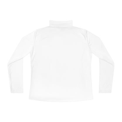 Ladies White Quarter-Zip Pullover